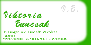 viktoria buncsak business card